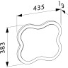 Зеркало LAUFEN FLORAKIDS рамка красная 4.6160.1.003.469.1